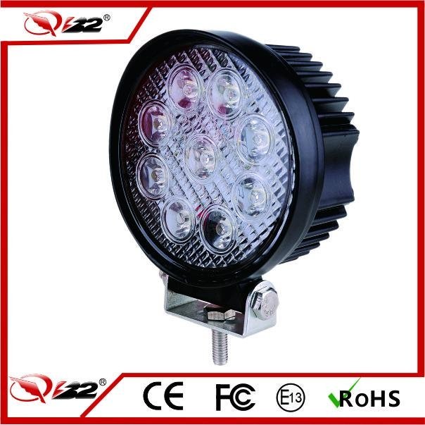 Hot Sale Square 4" 27W LED Car Driving Work Light for Truck and Vehicles 5
