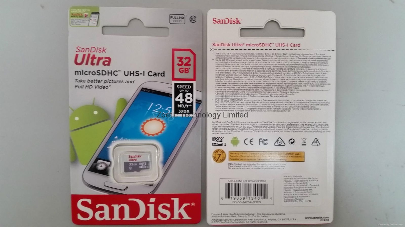 SanDisk 32GB Ultra Micro SDHC Class 10 48Mbs