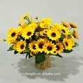 2015 Real Touch Artificial Flower Artificial Silk Sunflowers Wholesale From Chin 3