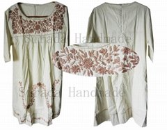 Hand embroidered casual dress