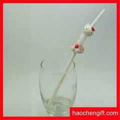 Spiral plastic drinking straw for promotional gifts