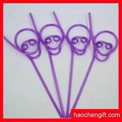 funny and fancy colored drinking straws