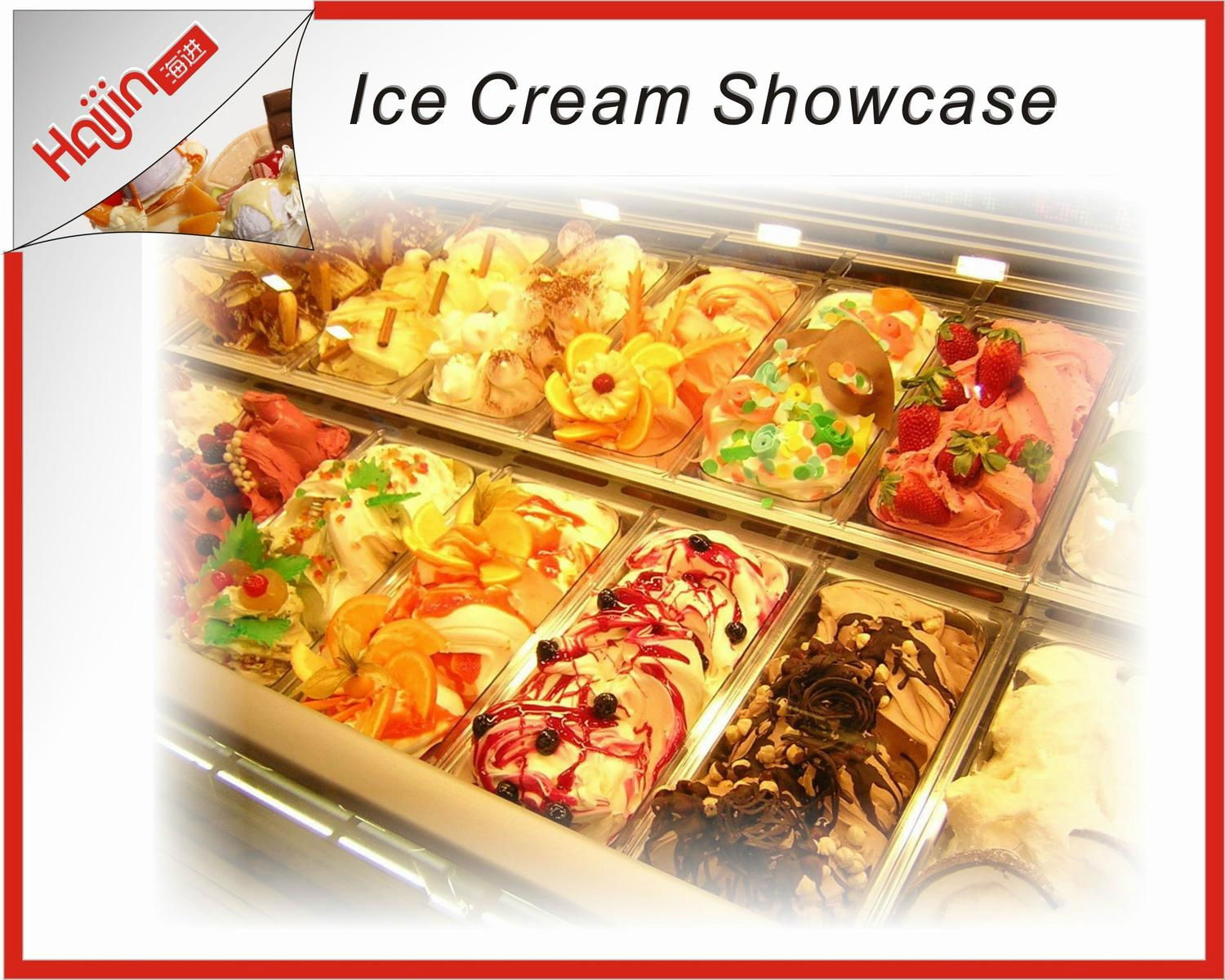 Long life with druable quality Gelato display showcase  4