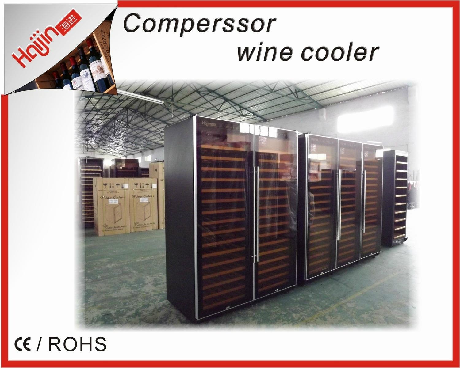 2015 Hottest Air cooling with horizontal combination compressor wine cooler  2