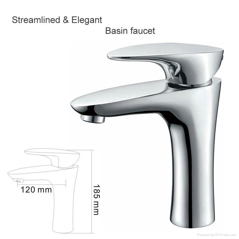  Good price nice design hot and cold water tap for basin of bathroom modern fauc 3