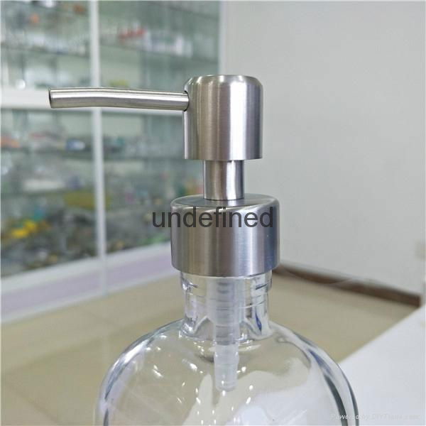 250ml square lotion glass bottle with stainless steel pump 4