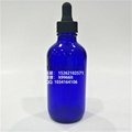 120ml blue round boston essential oil dropper galss bottle