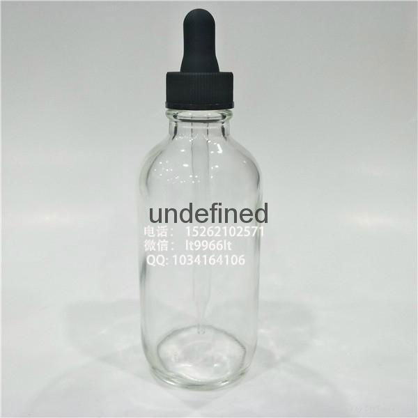 120ml blue round boston essential oil dropper galss bottle 2