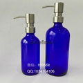 500ml blue round boston with trigger sprayer 4