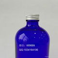 500ml blue round boston with trigger sprayer 2