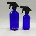 500ml blue round boston with trigger sprayer 1