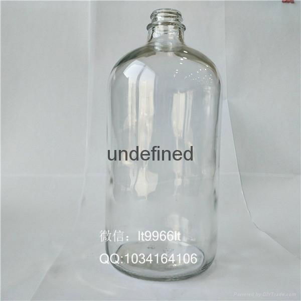 1000ml clear boston glass bottle 28neck 3