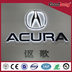 Factory price beautiful LED illuminated 3D car letter 3D car logo 