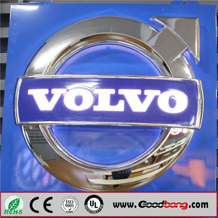Vacuum Forming 3D Large Chrome ABS Car sign 2