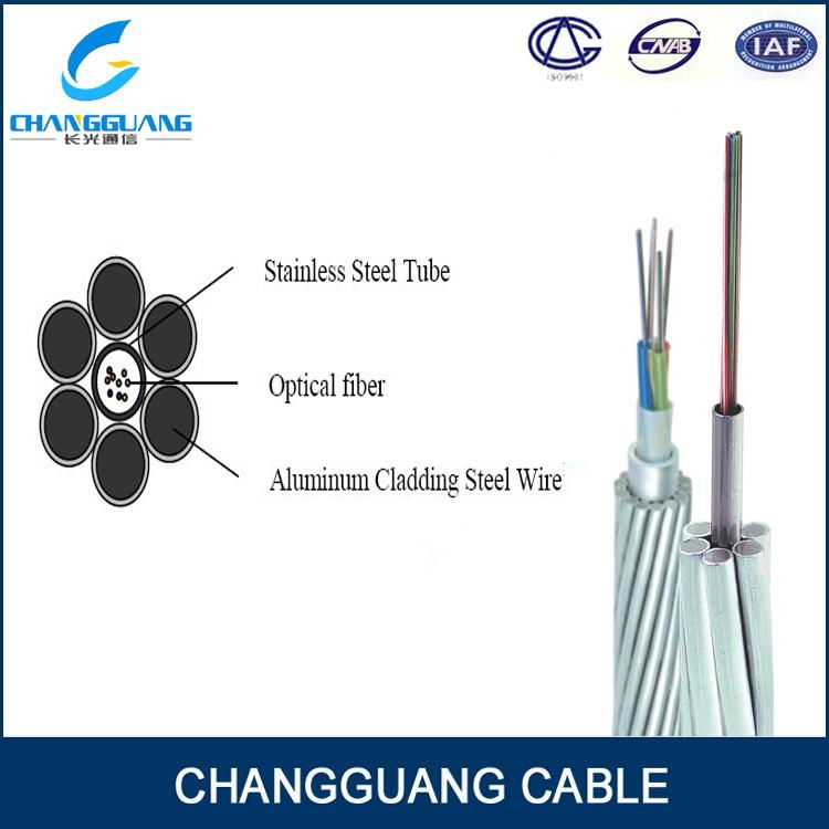 Over head composite fiber optic cable ground wire