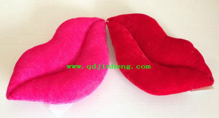 red and pink lips stuffed