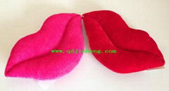 red and pink lips stuffed