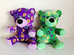 plush  bear with tearful pattern