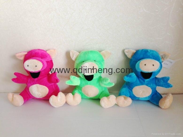 stuffed toy pig in three color 15cm