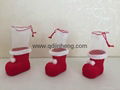5CM彩色小植絨聖誕靴子裝飾品 2