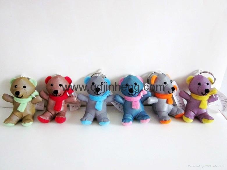 7CM colorful reflective material bear stuffed