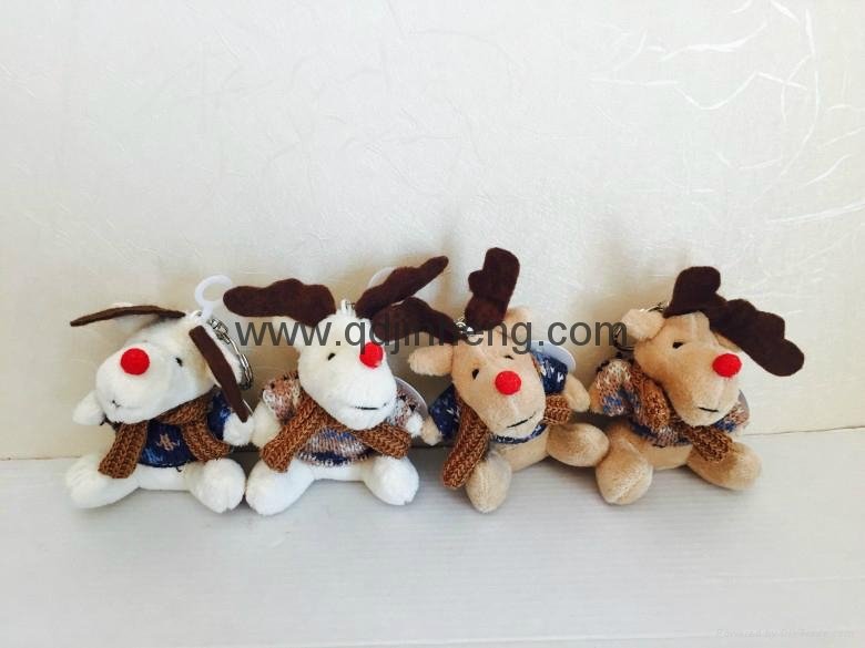 christmas reindeer with scarf and jacket 8cm