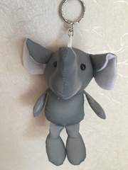 Reverse light fabric elephant cell phone chain