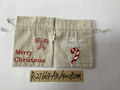 drawstring christmas embroidery