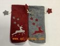 reindeer embroidery plush wine bottle