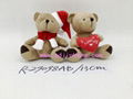 13cm soft brown couple bears cuddly and lovely bears Christmas and Valentine's  2