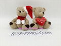 13cm soft brown couple bears cuddly and lovely bears Christmas and Valentine's  3