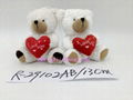 13cm soft white couple bears cuddly and lovely bears  for Valentine's  1