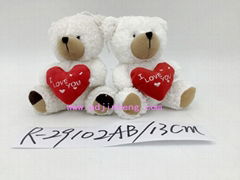 13cm soft white couple bears cuddly and lovely bears  for Valentine's  (Hot Product - 1*)