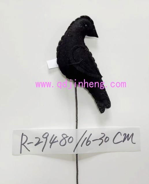 16cm stuffed crow black with sticking for gifts for Halloween for advertisement
