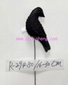 16cm stuffed crow black with sticking