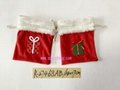 14X18CM drawsting bags red for Christmas tree decorations or storage for holiday