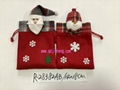 14X18CM drawsting bags with embroidery for Christmas gifts