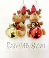 15cm plush bear with ball hanging decoration for promotional for Christmas day 1