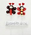 12CM black and red bees plush with
