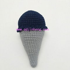 6X14CM PUREHAND MADE HOOK PET TOY ICECREAM