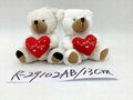 13cm soft  white couple bears cuddly and lovely bears Christmas and Valentine's 
