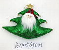 29CM green hanging Santa head for Christmas decoration