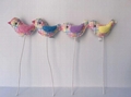 8cm soft bird with sticker for Easter decoration
