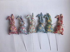 15-33cm stuffed rabbit with sticker as ornaments
