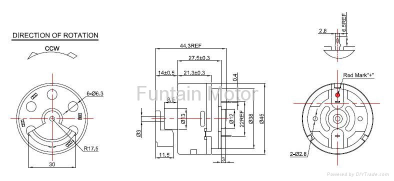 High Quality 45mm DC Vibration Motor RC-450 For Massager Bed 2