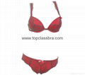 Top Quality Fancy Lace Front Closure Bra Set with Beautiful Look  2