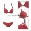 Top Quality Fancy Lace Front Closure Bra Set with Beautiful Look  1