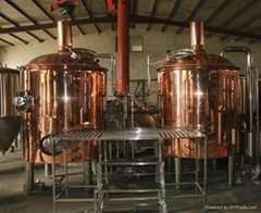 small red copper beer brewing equipment   