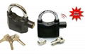 High quality Motorcycle alarm lock Padlock alarm Waterproof siren alarm lock 1