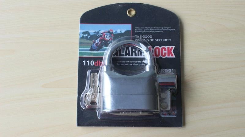 High quality Motorcycle alarm lock Padlock alarm Waterproof siren alarm lock 3